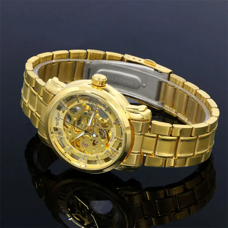 Мужские механические часы скелетоны Winner роскошные Брендовые спортивные