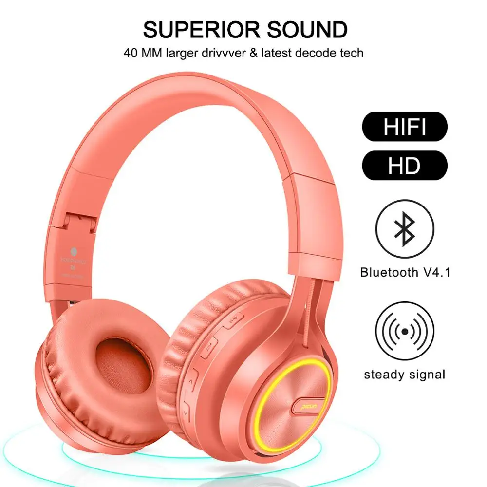 Беспроводные наушники Bluetooth 4 1 портативные Eerphones стерео светящаяся гарнитура с