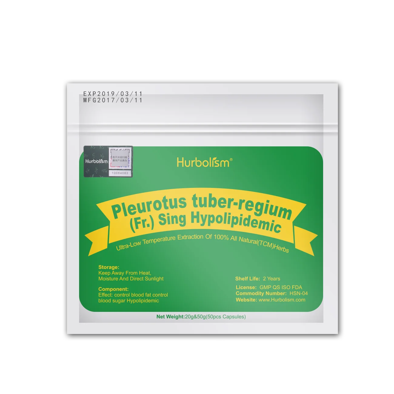 Новая формула Hurbolism натуральный растительный препарат Pleurotus-Regium (Fr.) Sing для