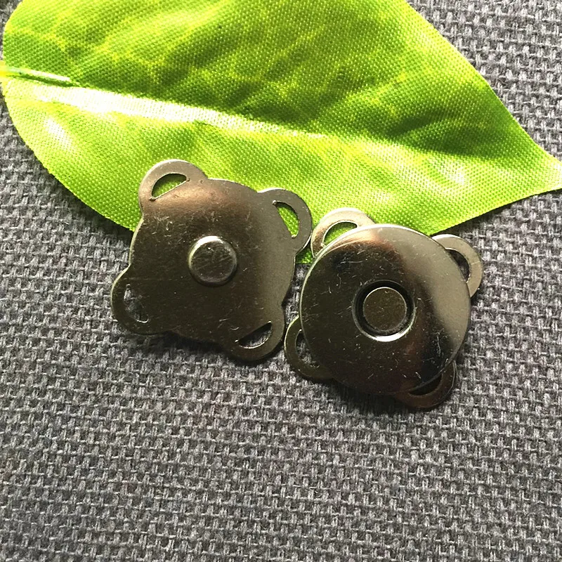 10 компл./лот 14 мм/18 мм бронза ленты темно-серый металлический магнит кнопки для