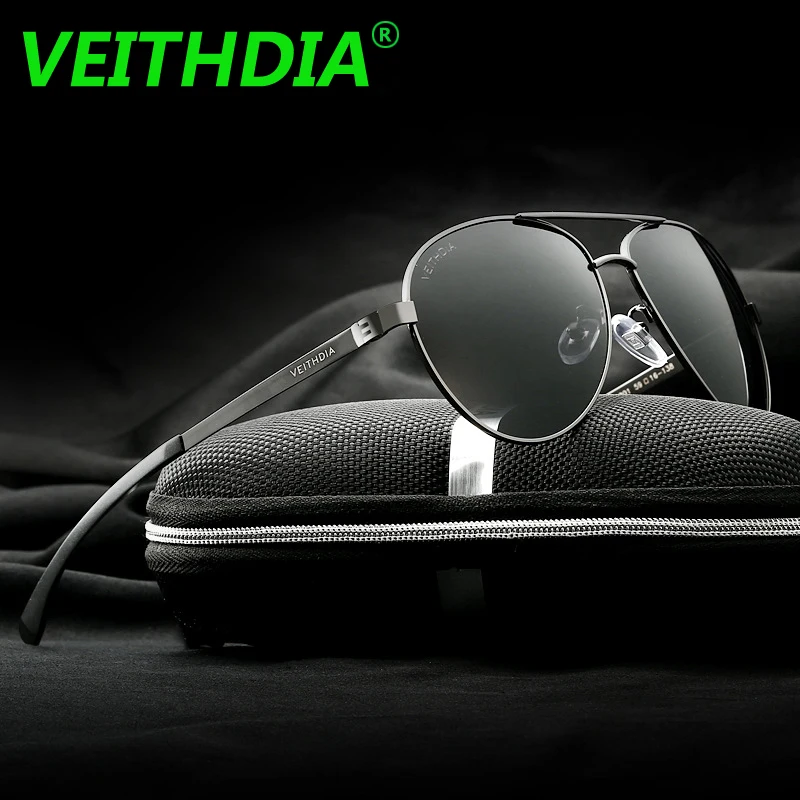 VEITHDIA оригинальные брендовые алюминиевые магниевые HD ретро поляризованные