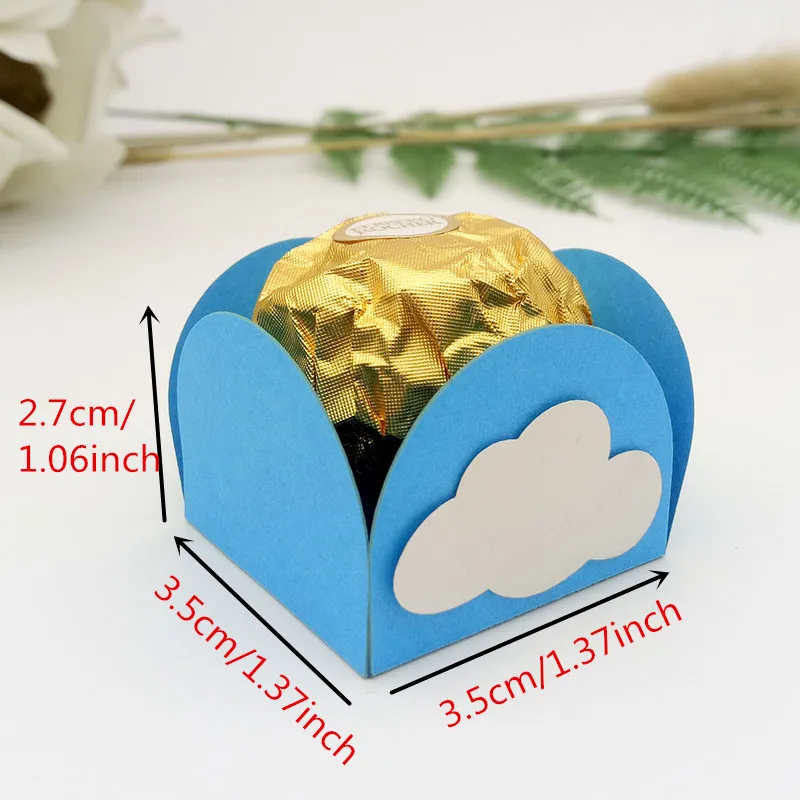 Dualswish 50 шт. голубое небо и белое облако DIY дизайн обертки для шоколада конфеты бар стаканчики для конфет Детские душевые Декорации для вечеринок