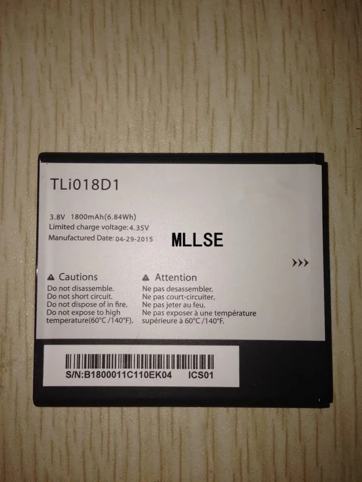 Оригинальный аккумулятор MLLSE TLi018D1 для сотового телефона alcatel one touch | Мобильные
