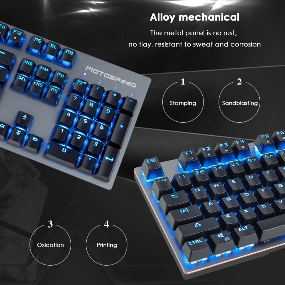 Motospeed GK89 2,4 ГГц Беспроводная/USB Проводная Механическая клавиатура с RGB подсветкой 104 клавиш Беспроводная игровая клавиатура для геймера
