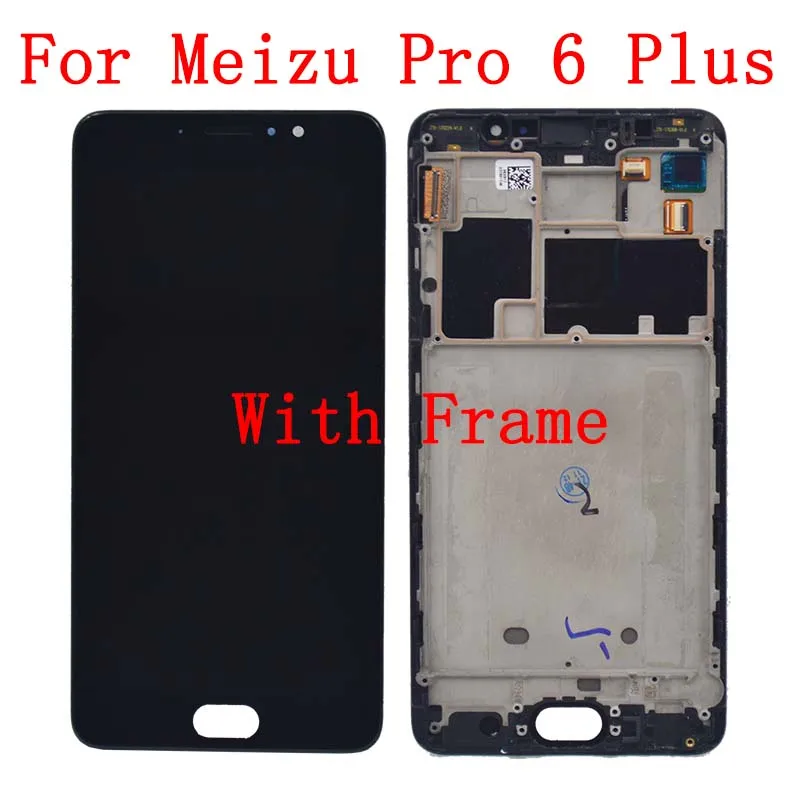 Тестирование ЖК-дисплей Meizu Pro 6 Plus ЖК-дисплей Дисплей кодирующий преобразователь сенсорного экрана в сборе Pro 6 ЖК-дисплей, с корпусом, запасные части для Meizu Pro 6s ЖК-дисплей