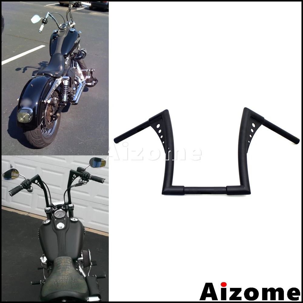 Мотоциклетный руль для Harley Sportster Softail Dyna Street Bob Custom 12 дюймов подъем Ape вешалка Z Bar