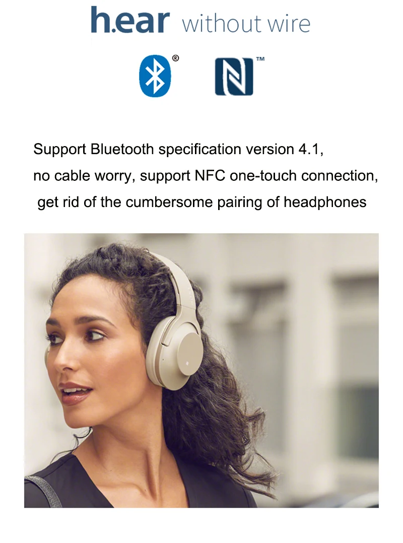 Оригинальная bluetooth-гарнитура sony, наушники, беспроводные наушники, WH-H900N, громкость с микрофоном, управление для samsung Note Hua Wei