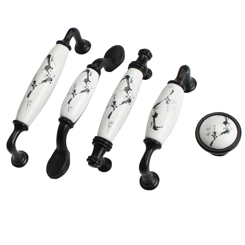 Современные ручки из цинкового сплава новые чернила Слива ящик шкафа тянет