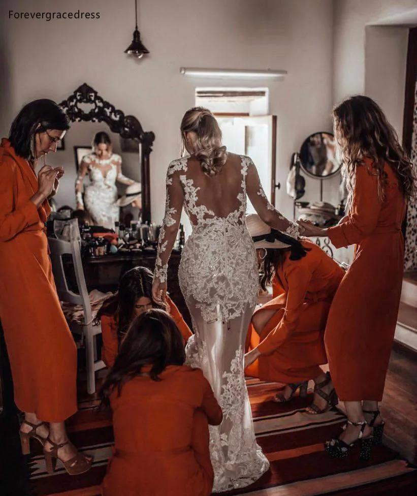 Женское свадебное платье с юбкой-годе кружевное невесты в стиле бохо открытой