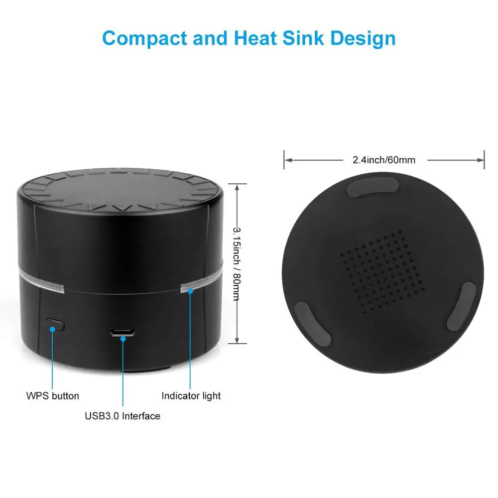 KuWFi 1750 Мбит/с Wifi адаптер двухдиапазонный 2 4 ГГц/450 + 5 ГГц/1300 USB3.0 ПК беспроводная