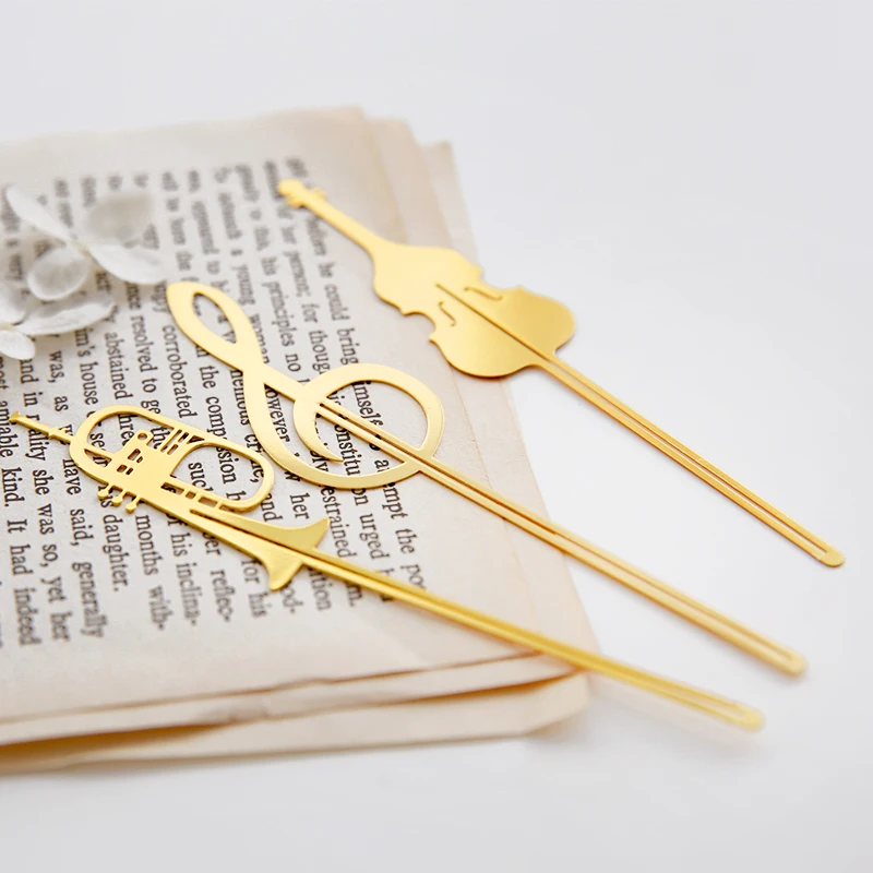 4 шт. Western Instrument book mark винтажная металлическая вкладка в виде музыкального