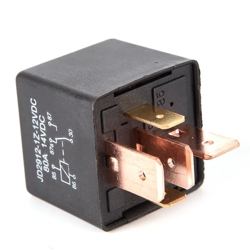 1PC 12V 80A 5Pin DC AMP SPDT Relay Practical Auto Universal Waterproof Black Car | Обустройство дома