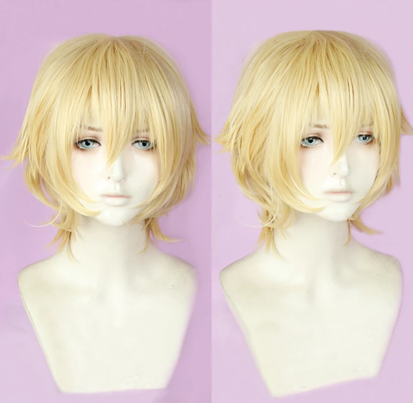 Sanrio Boys Ryo Nishimiya короткий молочный блондин косплей костюм парик термостойкие волокна+ шапка