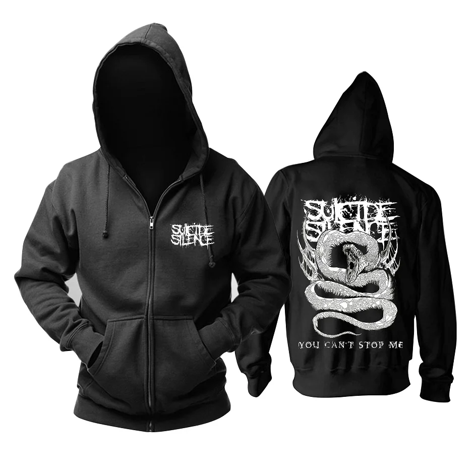 

22 kinds Harajuku Suicide silence Rock Hoodies Brand shell jacket Heavy Metal Zipper Sweatshirt Punk fleece sudadera tracksuit