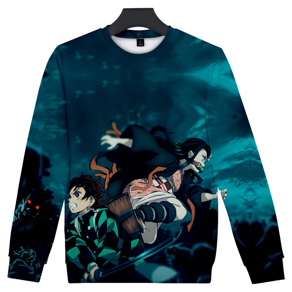 Свитшот с длинным рукавом для мужчин и женщин аниме рассекающий демонов модная