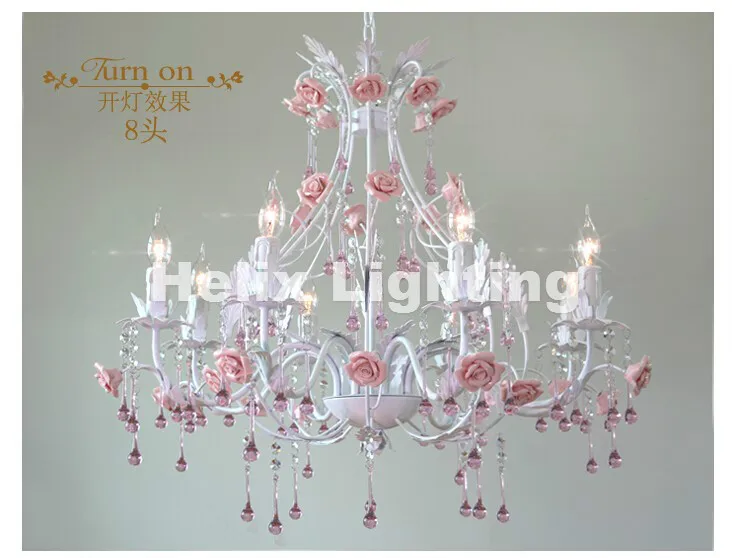 Люстра в европейском стиле светильник с розовыми розами 6 л/8 л/12 л/18 л E14|decorative