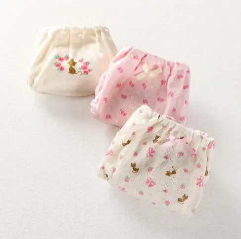 3 шт./партия трусы для маленьких девочек хлопковое нижнее белье детские домашние