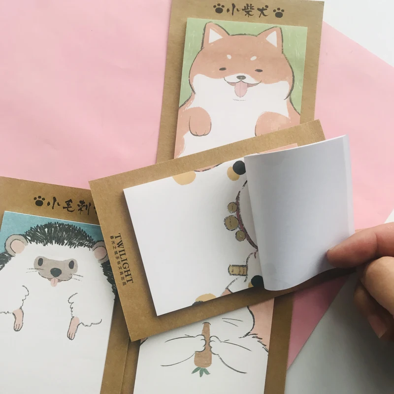 30 страниц Kawaii Шиба ину Ежик кролик Lucky Cat блокноты для студентов канцелярские