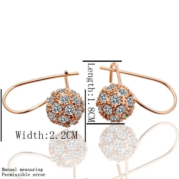 Сюй Классический Модный комплект Циркон мяч Серьги-гвоздики продаем оптом Для