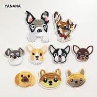 many dog puppy animal head patchwork patch embroidered patches for clothing iron on for shoes bags embroidery