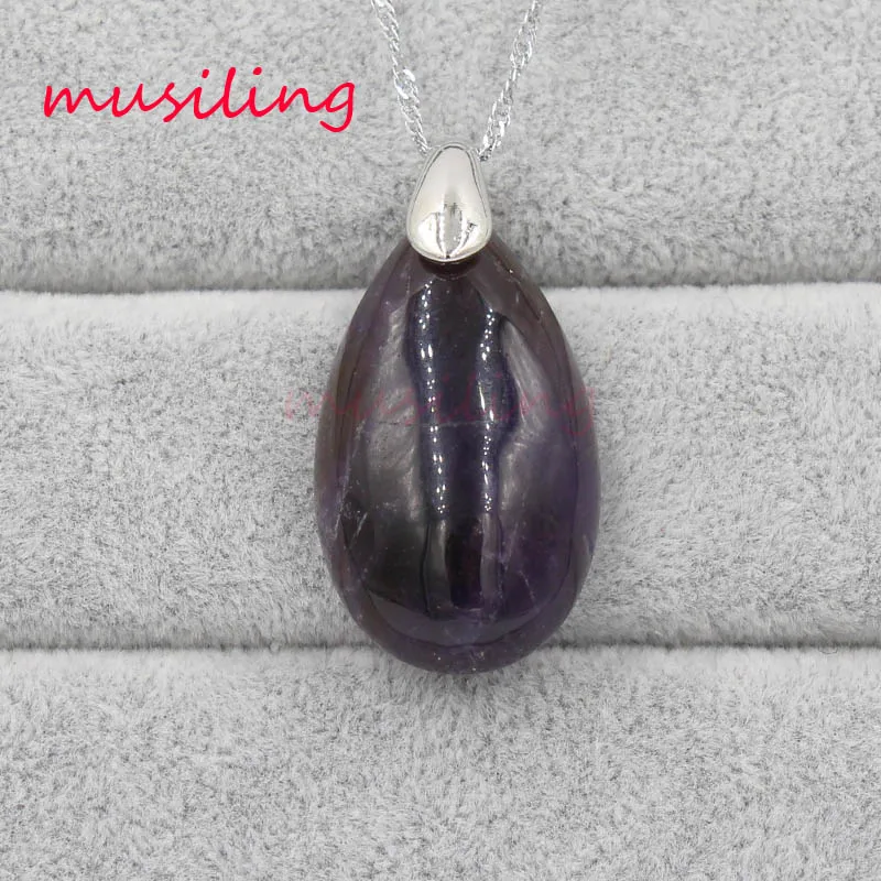 Ожерелье с подвеской в виде капли воды подвески маятником из натурального камня