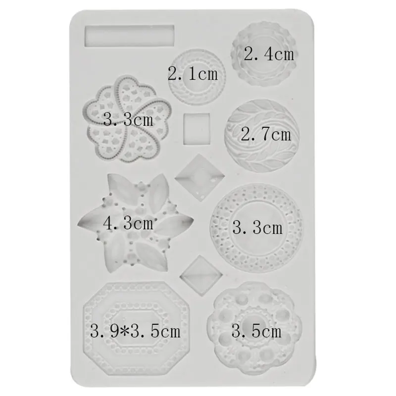 Ювелирные изделия с 3D драгоценными камнями силиконовая форма пуговицы Топпер