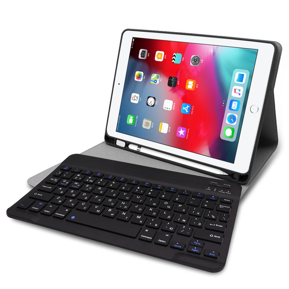 Для iPad 2018 9 7 чехол Bluetooth клавиатура W Карандаш держатель кожаный для 2017 Pro Air 1/2