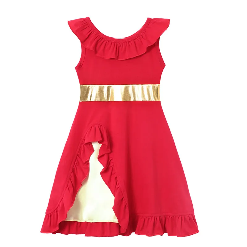 Elena Dress Платье для маленьких девочек «Белль» Детское платье «Красавица и Чудовище», «Принцесса Эльза и Анна», «Белоснежка», «Микки», «Фея», для ролевых игр - Цвет: Elena Dress