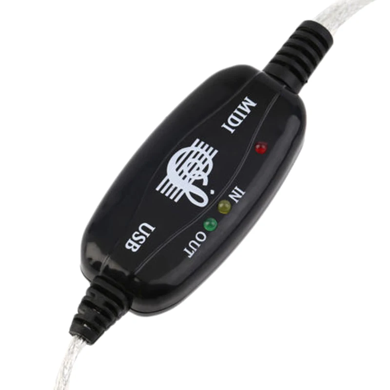 Горячий USB IN-OUT конвертер интерфейсного кабеля MIDI ПК к музыкальной клавиатуре