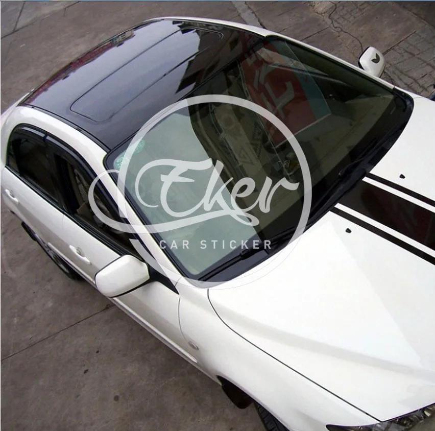 Автомобильный стикер EKER 1 35x15 M 4.4x49FT бесплатная доставка глянцевый черный 3