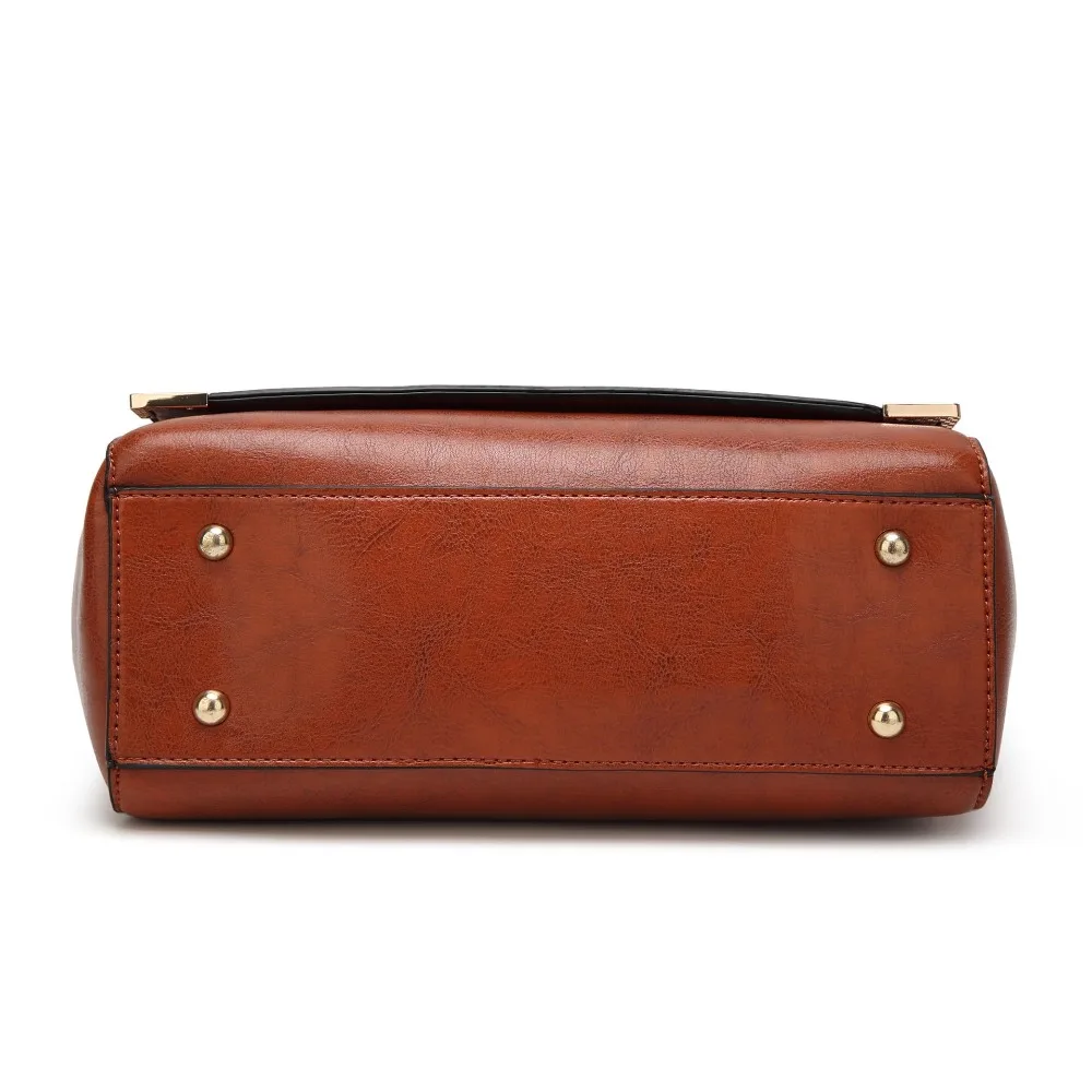 Модные женские туфли pu сумочка масло воск кожа женщины сумка большой Ёмкость