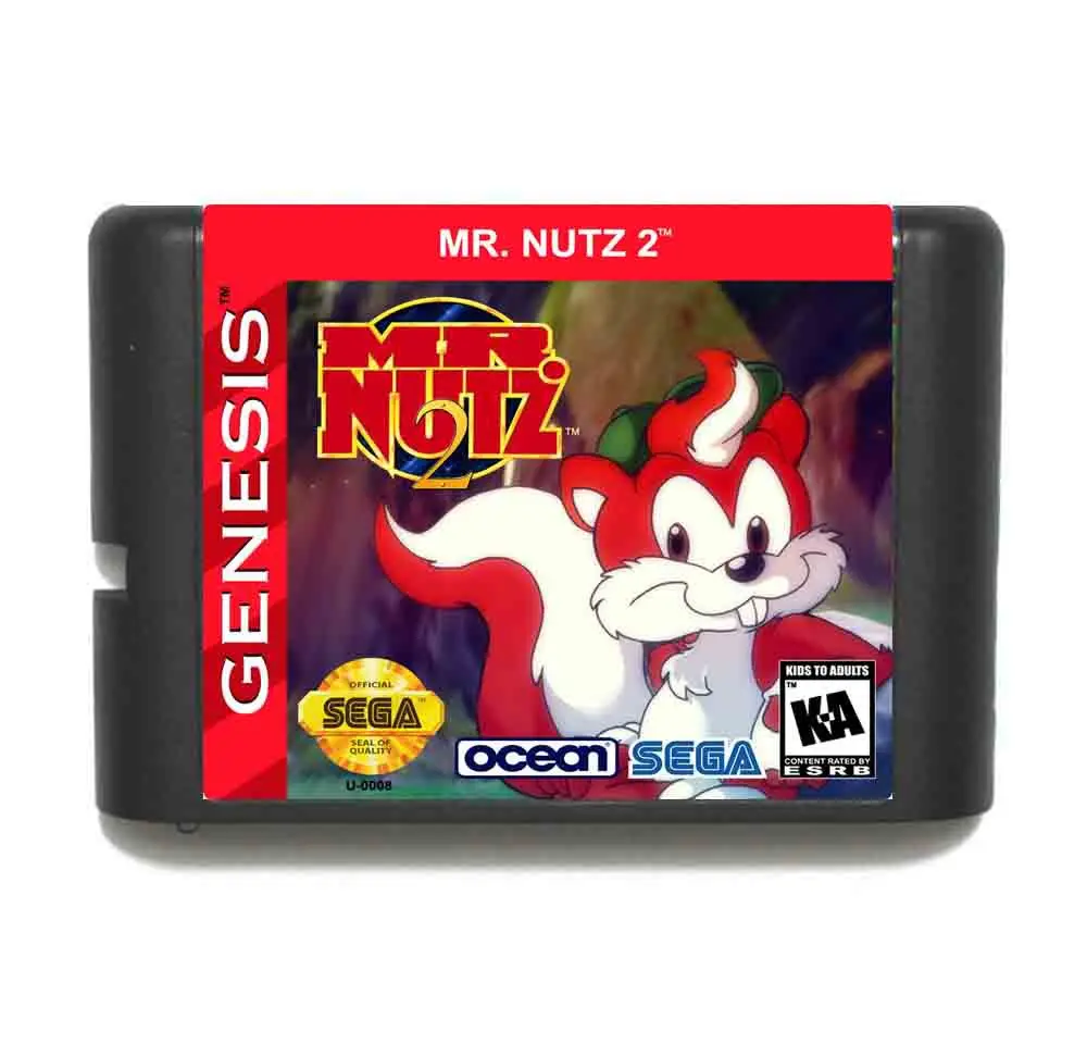 Mr Nutz 2 16 бит MD карточная игра для Sega игры Mega Drive Genesis|mr nutz 2|16 bitmd game |