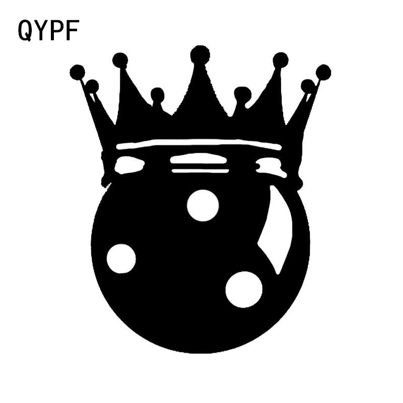 

QYPF 12,8*15,1 см модная Корона и боулинг Декор Высокое качество автомобильные наклейки силуэт виниловые спортивные Фотообои