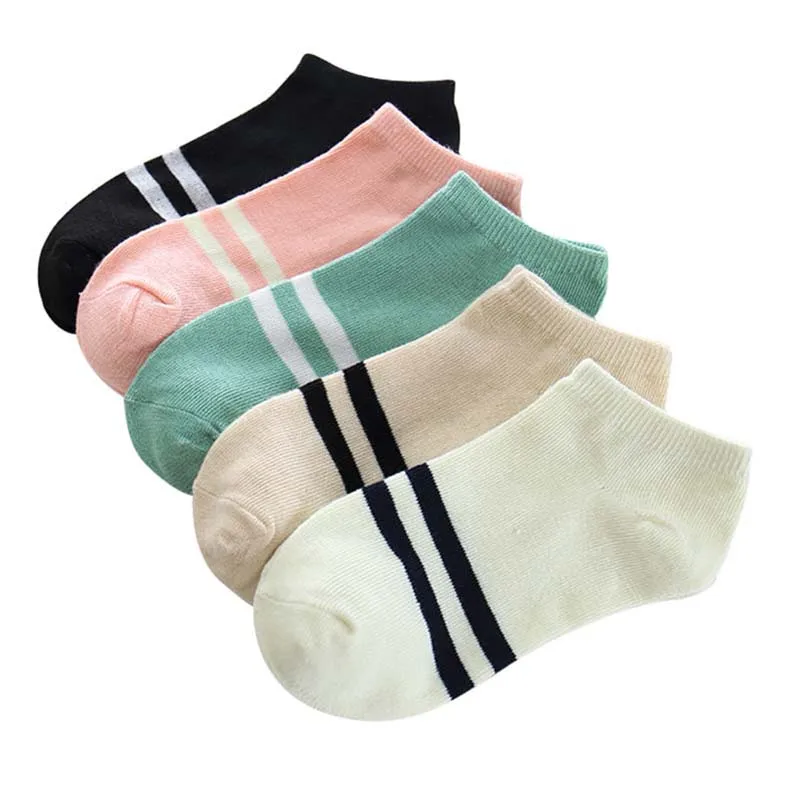 

New Arrival Women Stripe Cotton Boat Sock Comfortable Socks Beautiful Sumptuous Youthful Style Comfortable Socks Socquette Meias