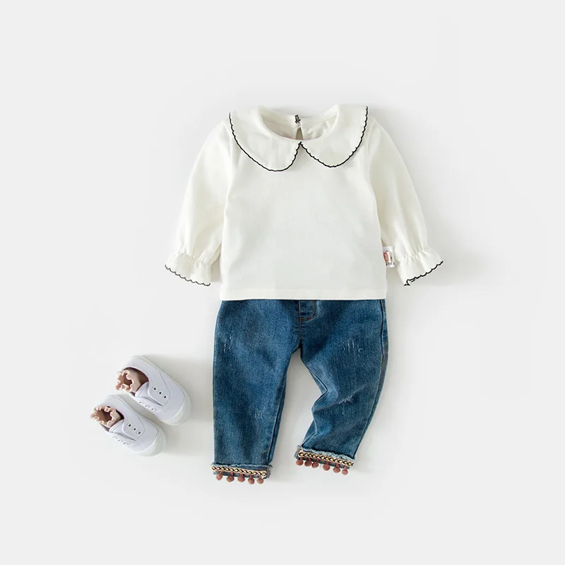 2017 Повседневное для маленьких девочек одежда Демисезонный хлопок младенческой