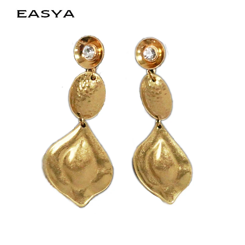 EASYA цинковый сплав нерегулярные Сеть & Water Drop Серьги Для женщин заявление Dangel Oorbellen
