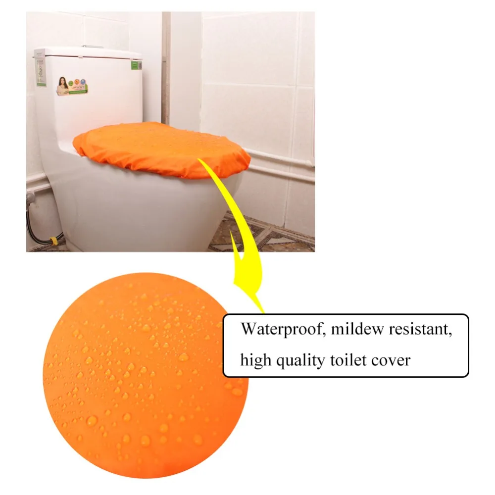 Водостойкий Чехол для унитаза одноразовые нейлоновые волокна сплошной цвет WC