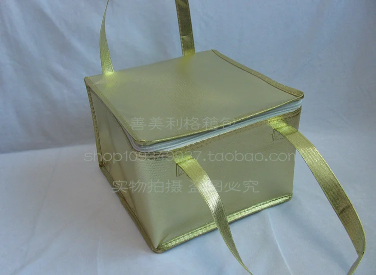 Классические золотистые Изолированные сумки холодильники для пикника 6 дюймов