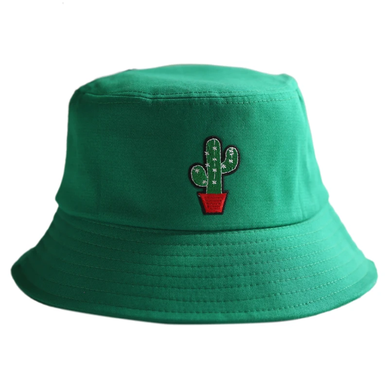 Модная Панама унисекс с вышивкой кактуса Боба шапки в стиле хип хоп мужская