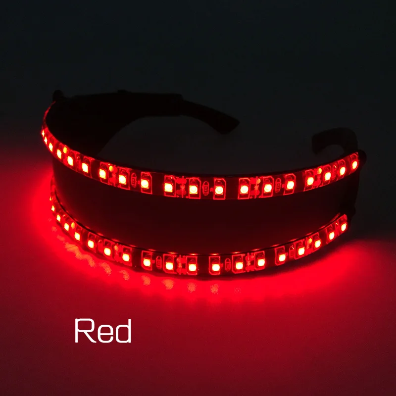 Type 01- Red Яркий светодиодный светильник DC12V, очки Rave Cospaly, лазерные концертные привлекательные очки для ночного бара, шоу, флуоресцентные вечерние принадлежности - Цвет: Type 01- Red