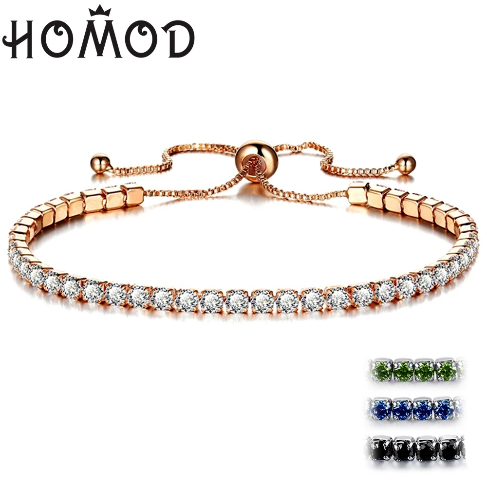 Женский многоцветный Регулируемый Браслет для тенниса браслет на запястье с