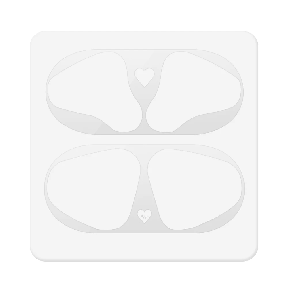 B3Silver Металлическая защита от пыли для Apple AirPods Funda, чехол, аксессуары, защитная наклейка, защита кожи для AirPods 1 2, наклейка с милым рисунком - Цвет: B3Silver