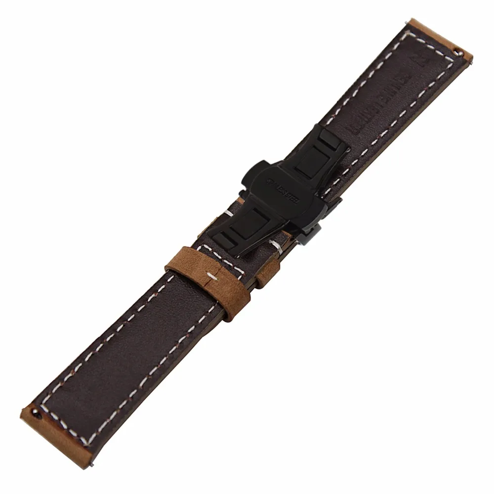 Итальянская натуральная кожа ремешок для часов 22 мм Quick Release Plate для samsung Шестерни S3 классические часы пограничника группа Сталь пряжкой ремешок на запястье