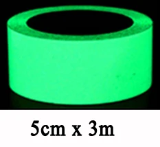 50mmx3m 3 м светящаяся самоклеящаяся лента, наклейка, Фотолюминесцентная светится в темноте, сделай сам, стена, флуоресцентная, безопасная, аварийная, лестничная линия - Цвет: 50mmx3m