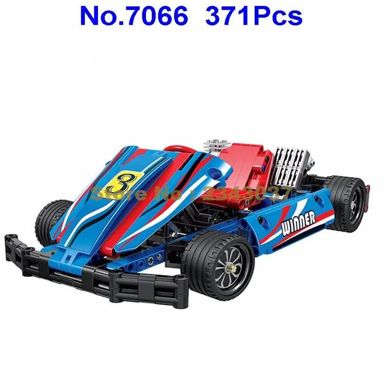 7066 371 шт. Детский конструктор победитель гоночного автомобиля|building blocks|car buildingblock