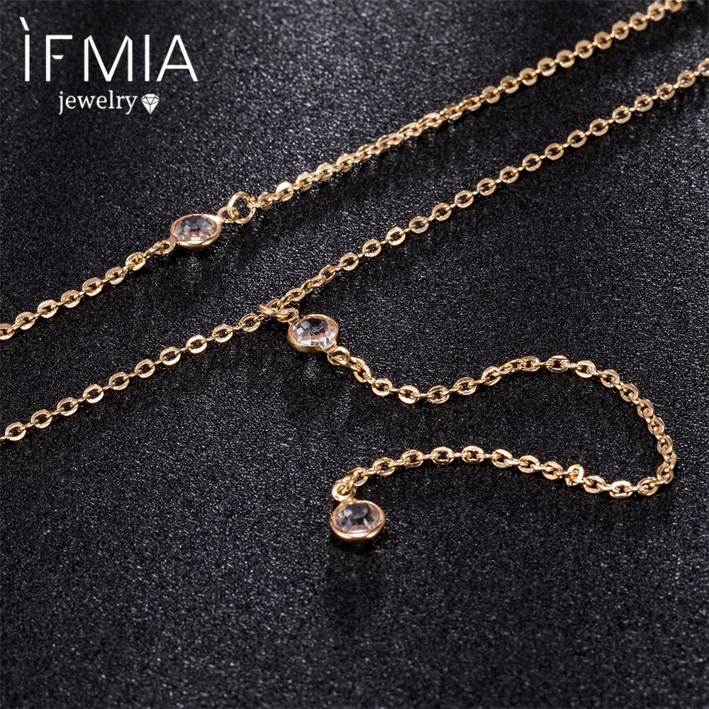 Модное многослойное ожерелье IFMIA Стразы в богемном стиле для женщин 2018 Винтажные