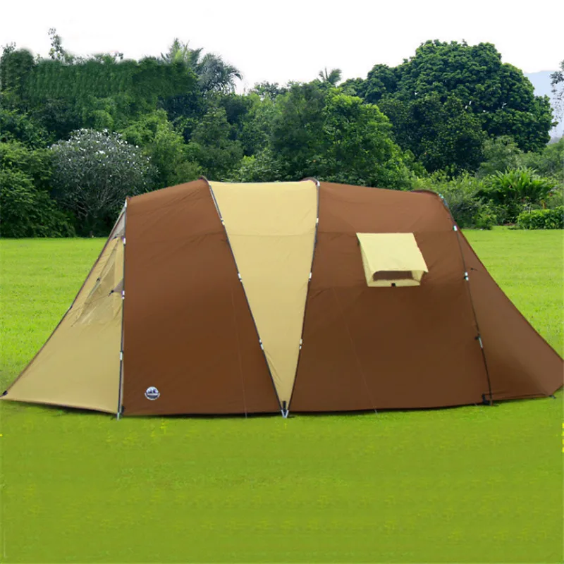 500*280*195 Large Camping Tents 5-8 Person Two Bedrooms Climbing Outdoor Waterproof Double Layer Hiking Tent | Спорт и развлечения