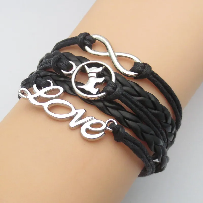 Love браслет для собак white Браслет s charm black dogs браслеты с изображением Air Force mom |