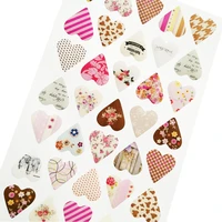 1packlot new novelty 3d heart style diy multifunction label mobile stickers scrapbooking school stationery