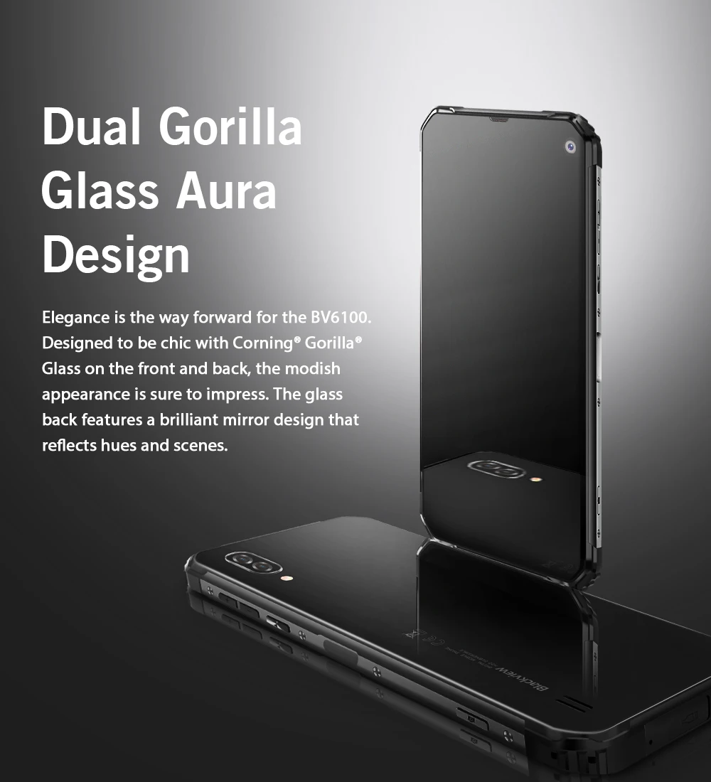 Blackview BV6100 IP68 водонепроницаемый мобильный телефон 3 ГБ+ 16 ГБ Android 9,0 открытый мобильный телефон 6,8" экран 5580 мАч прочный смартфон NFC